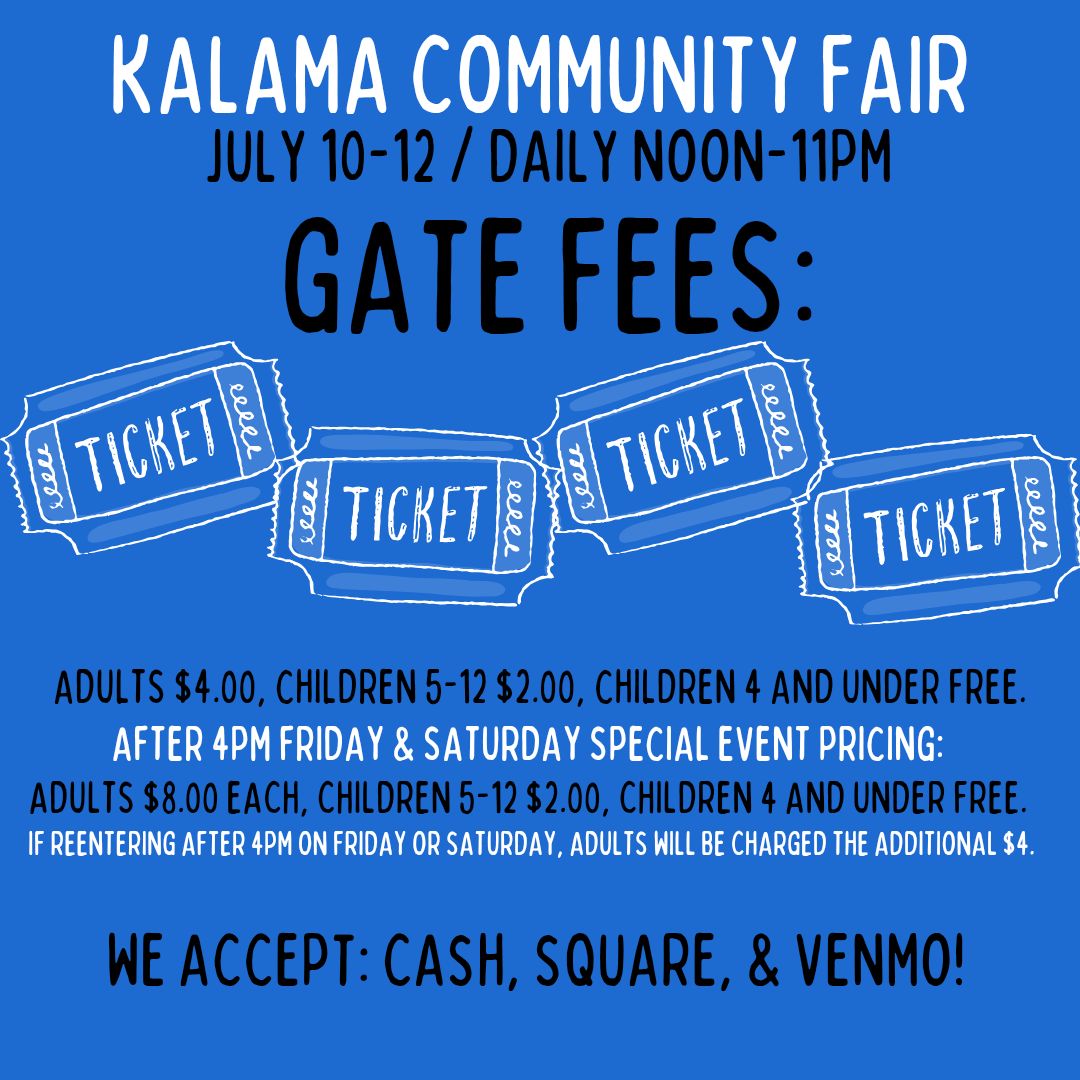 2025 Kalama Fair Gate Fees