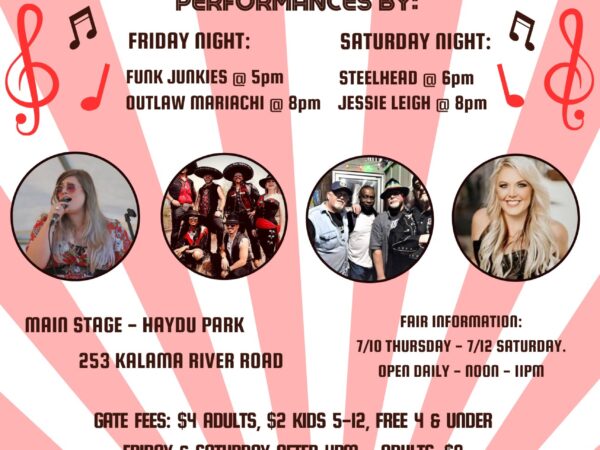 Kalama Fair 2025 Live Music Flyer