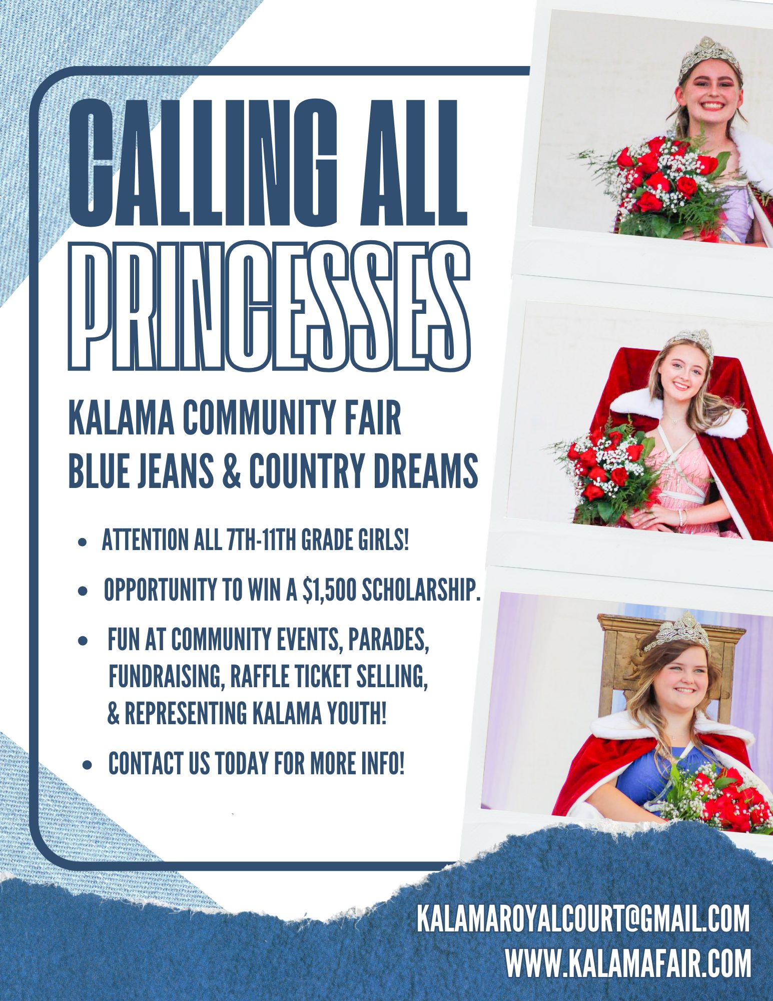 Kalama Fair Princesses Wanted 2026