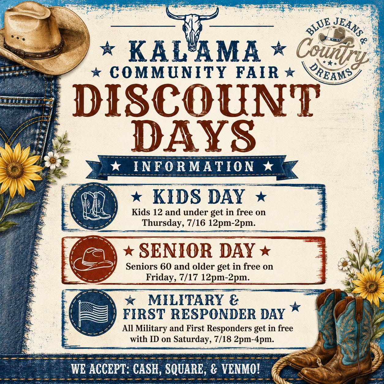 2026 Kalama Fair Discount Days